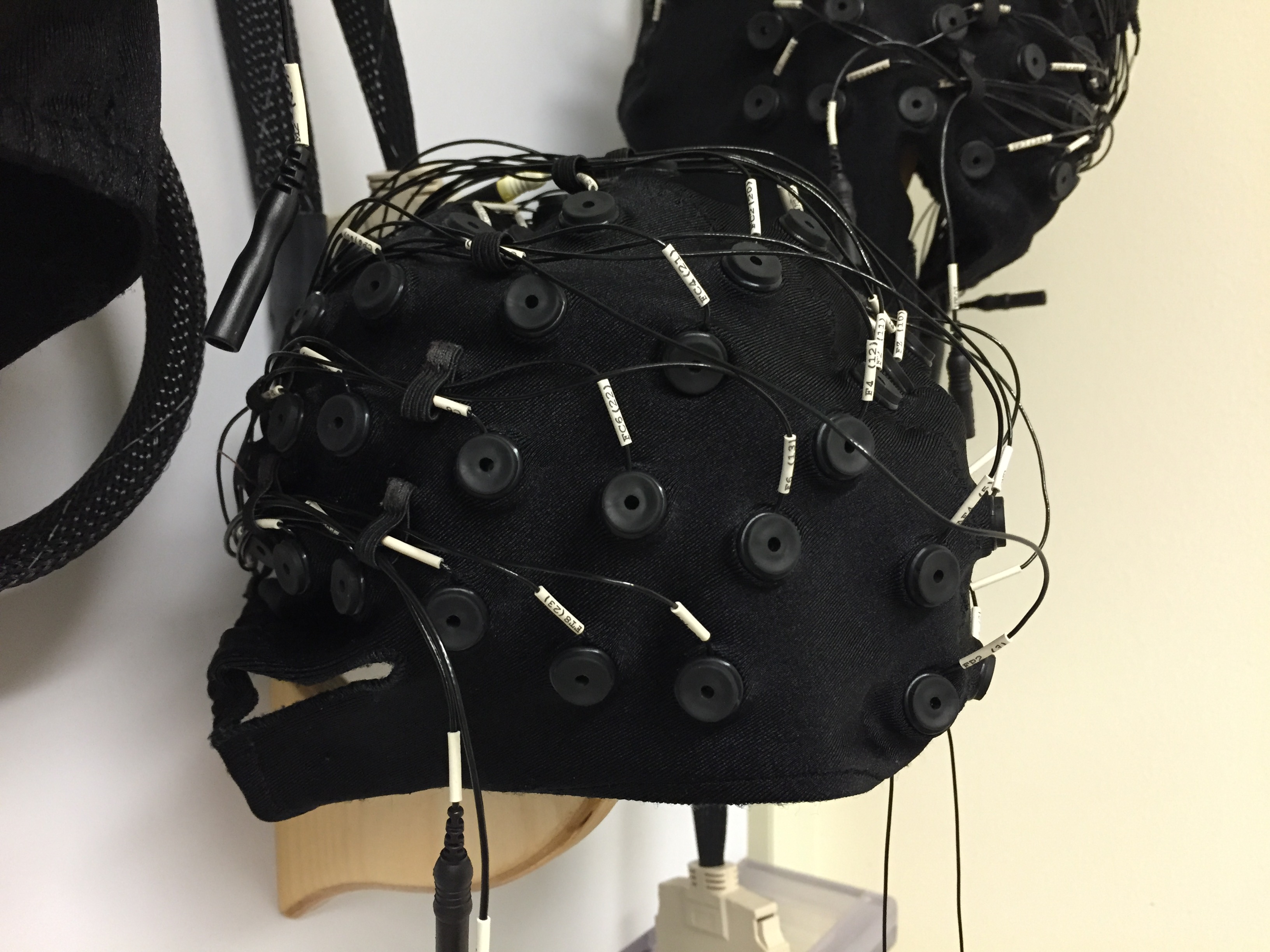 helmet with wires