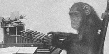 Ape at the Typewriter