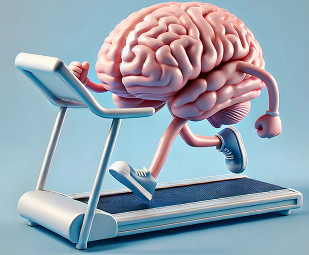 Running brain on treadmill