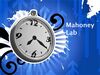 Power clock with blue background labeled "Mahoney Lab"